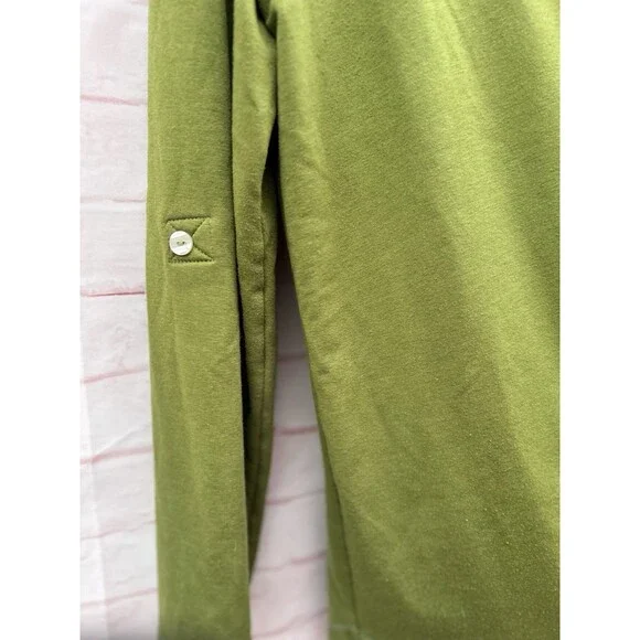 Soft Surroundings Womens Size XL Green Sweatshirt Tunic Top Boho Lagenlook - Picture 5 of 10